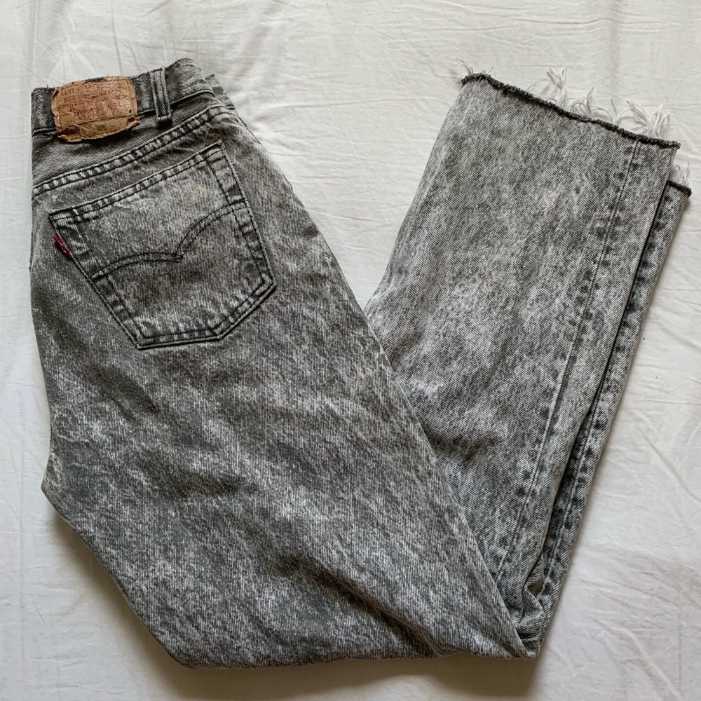 Acid washed classic Levi jeans